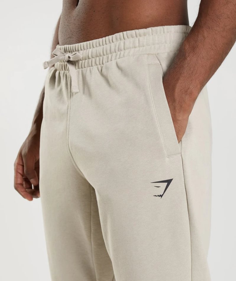 Men's Gymshark Essential Oversized Jogger Cream | CA DN18A7